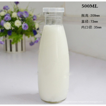 glass milk bottle manufacturer with plastic cap